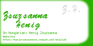 zsuzsanna henig business card